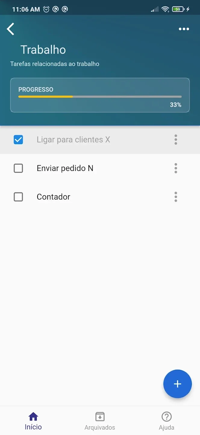 ProTask — tarefas de uma lista